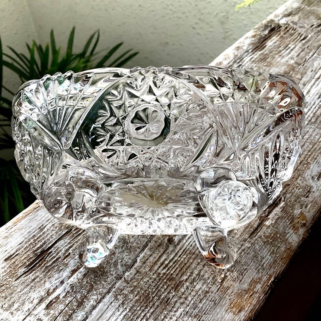 Anna Hutte/アンナヒュッテ　クリスタルコンポート　ヴィンテージ