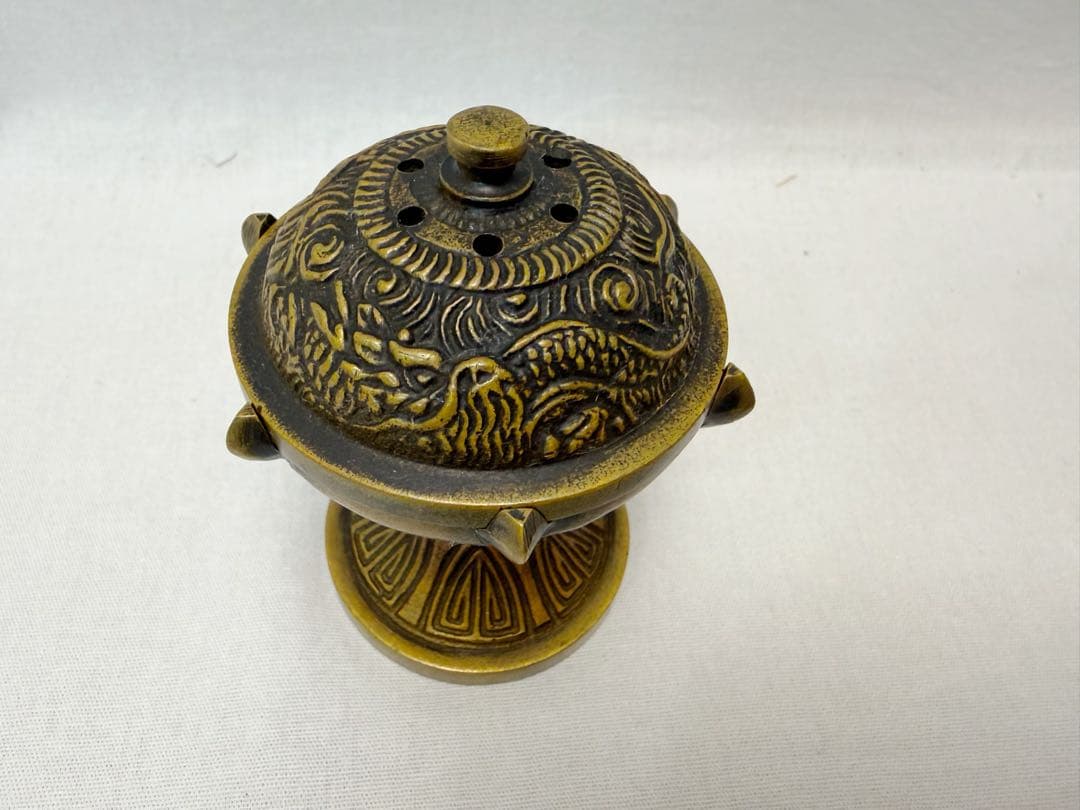 ほぼ未使用 茶道具 唐銅 ホヤ香炉蓋置 栄螺 3点セット