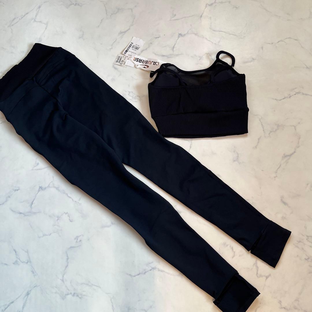 CAJUBRASILヨガウェアブラック・ペトロリウムブルーセットアップ×2新品