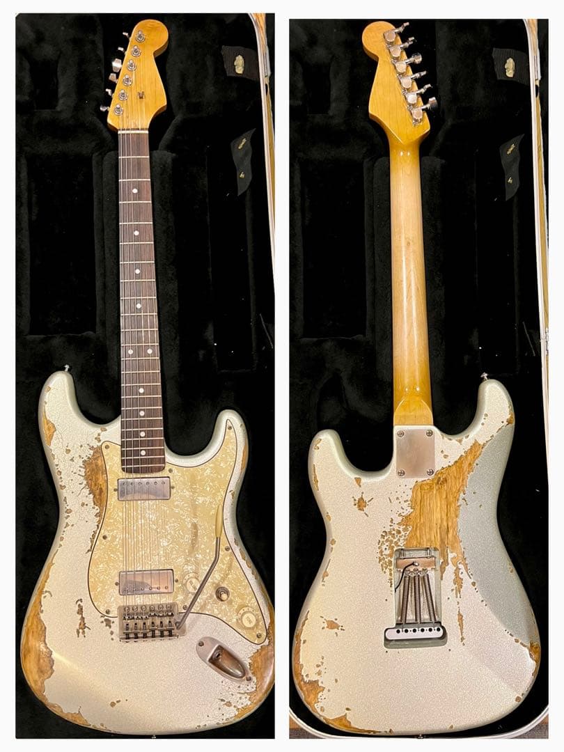 ハードレリック60sストラトタイプ/ アルニコミニハムバッカー/シルバートーン