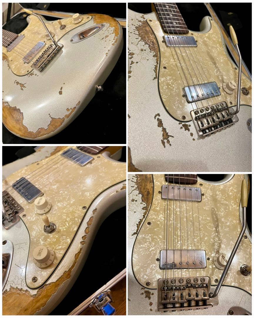 ハードレリック60sストラトタイプ/ アルニコミニハムバッカー/シルバートーン