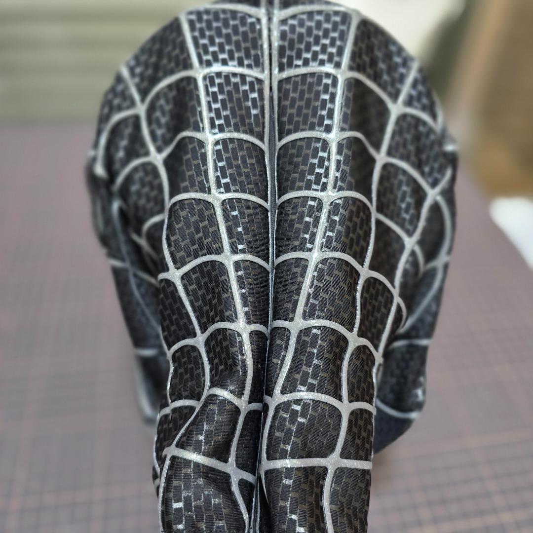 スパイダーマン　マスク　コスプレ　1/1サイズ　 3D シェルマスク　black