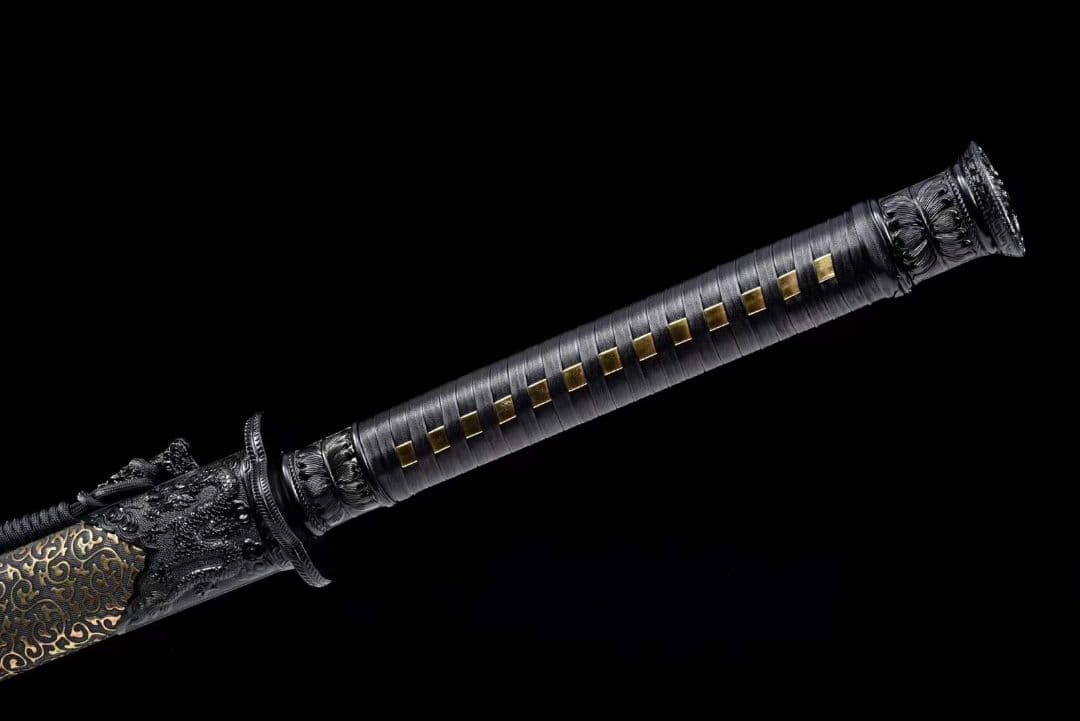 【黒金古刀―豪龍破軍】古兵器 武具　刀装具　日本刀　模造刀 居合刀 長尺