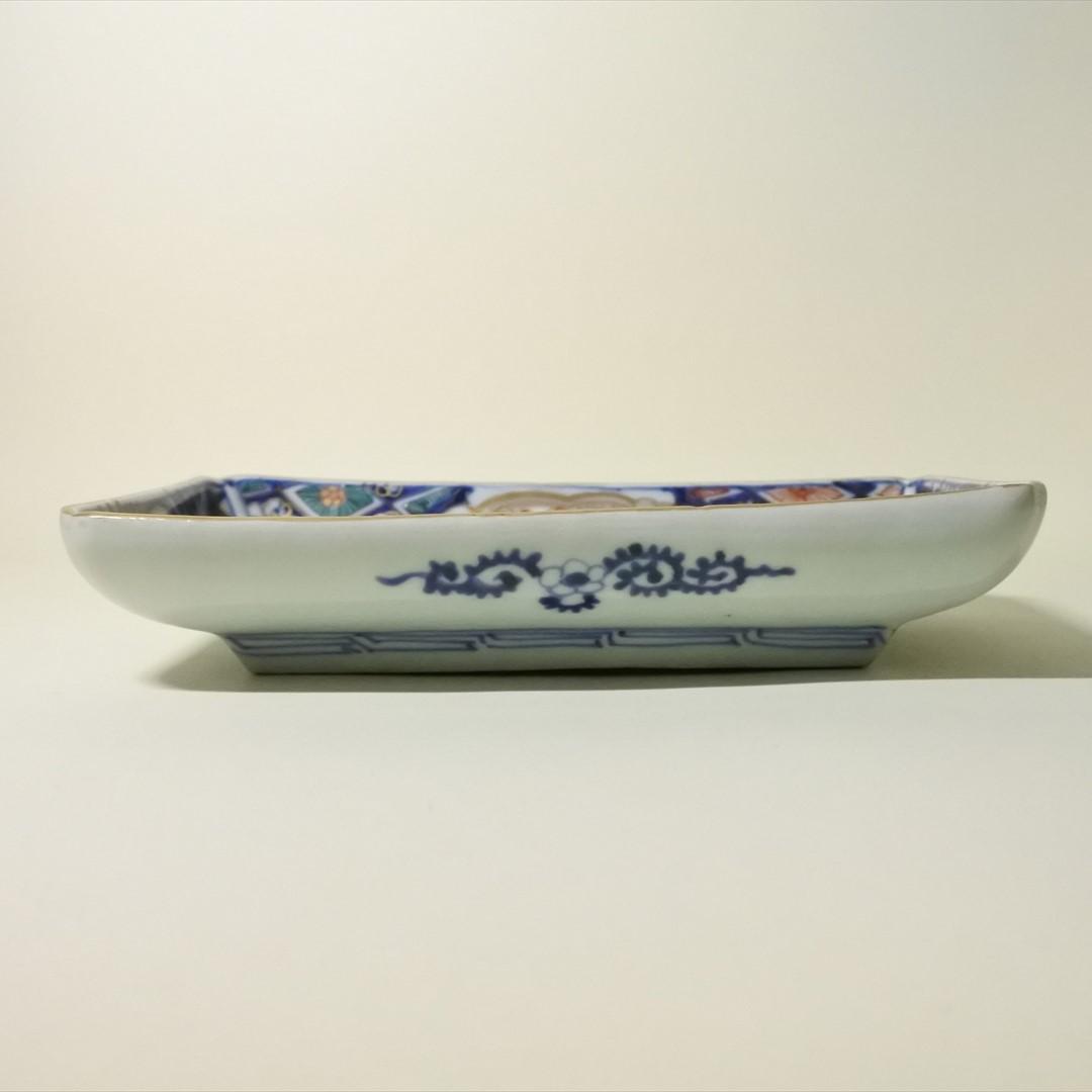 江戸後期　伊万里　色絵　長皿　骨董品　アンティーク