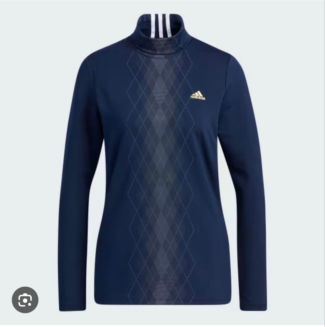 新品✨アディダスゴルフ　上下　タートルネックシャツ　中綿スカート　ネイビー　 L