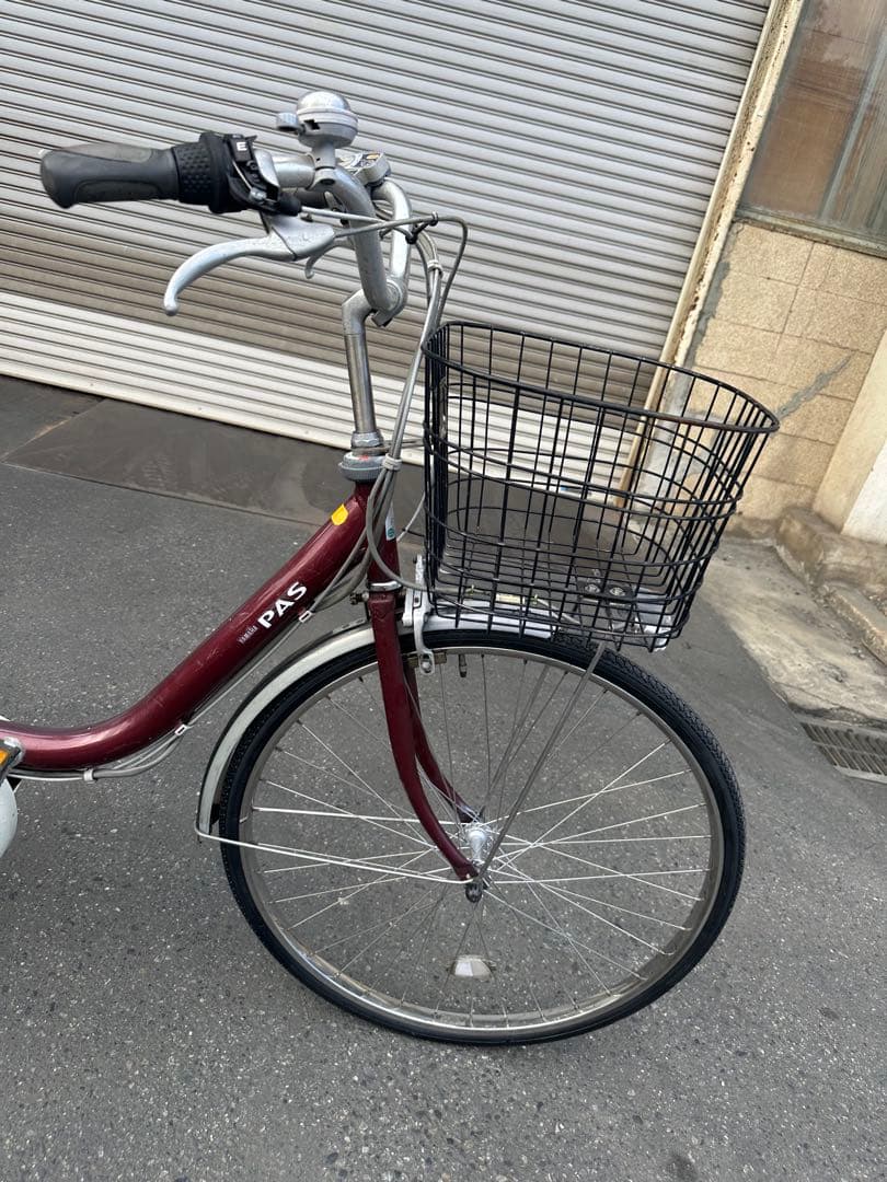 電動アシスト自転車 ワインレッド 26インチ