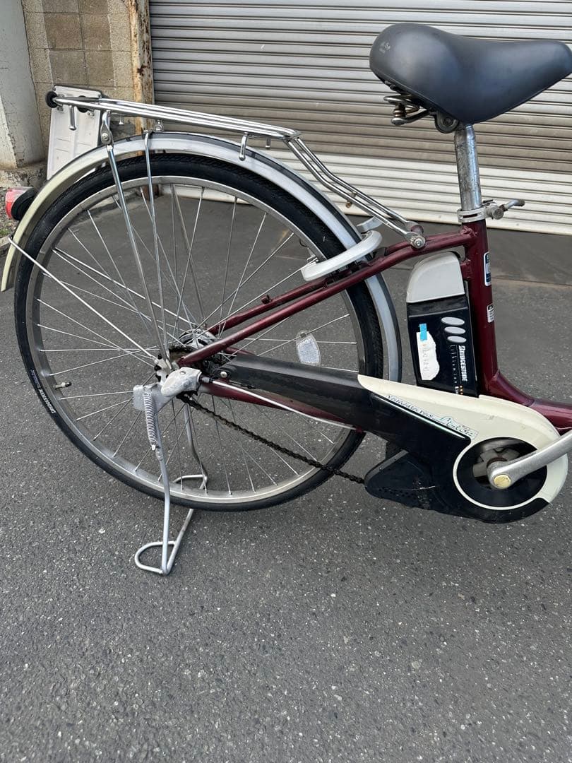 電動アシスト自転車 ワインレッド 26インチ
