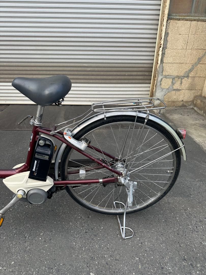 電動アシスト自転車 ワインレッド 26インチ