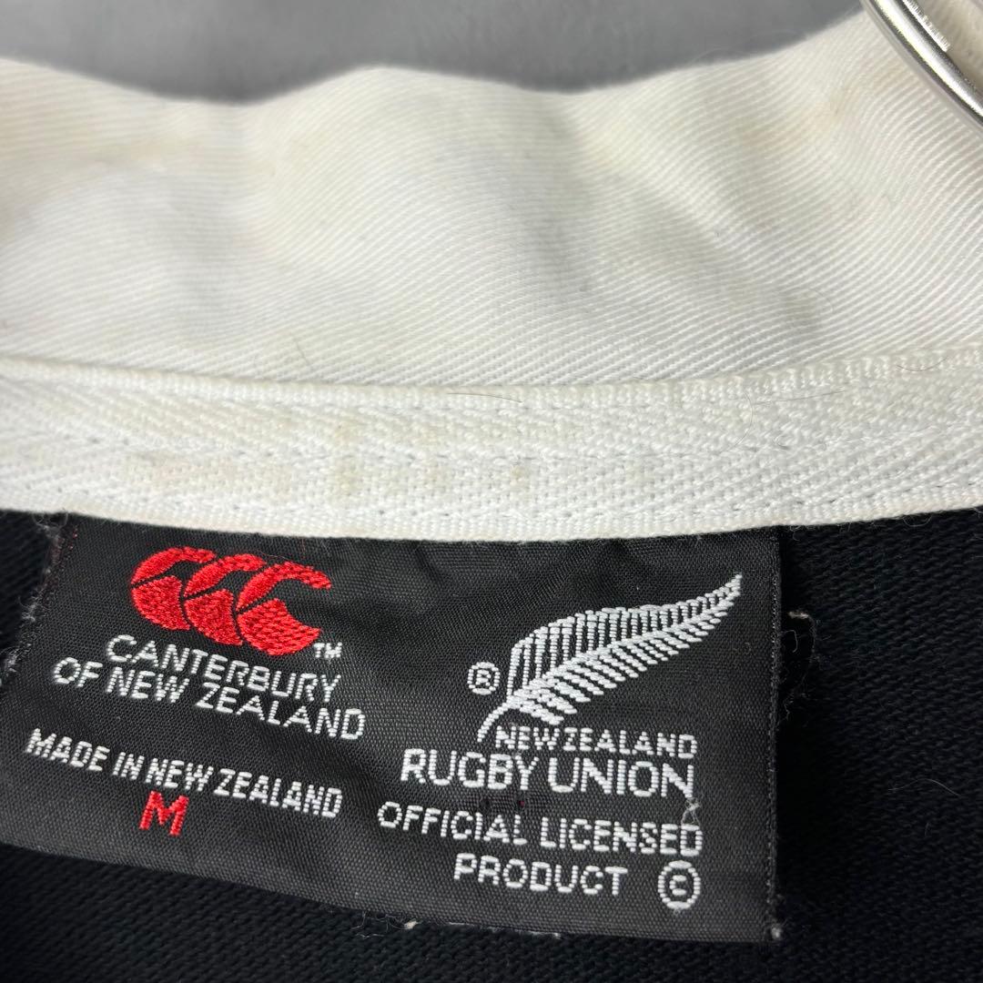 ニュージーランド製 90s カンタベリー オールブラックス 長袖 ラガーシャツ