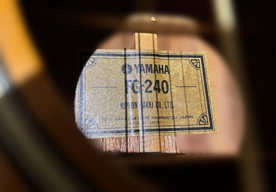 ジャパンビンテージ超激鳴り　ヤマハ FG240 Gグリーンラベル　.試聴動画有