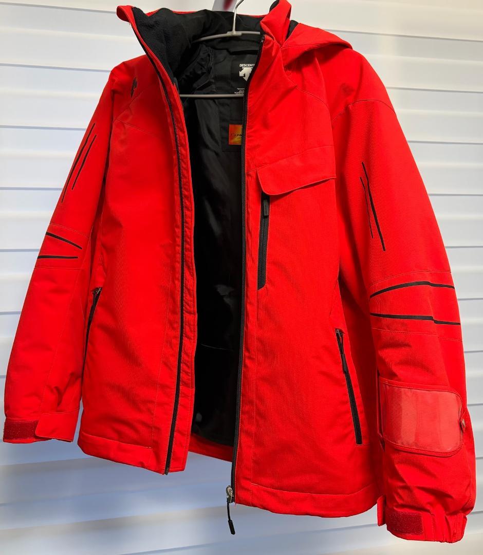 デサントスキーウェア 上下セット 赤・黒 Sサイズ ヒートナビ