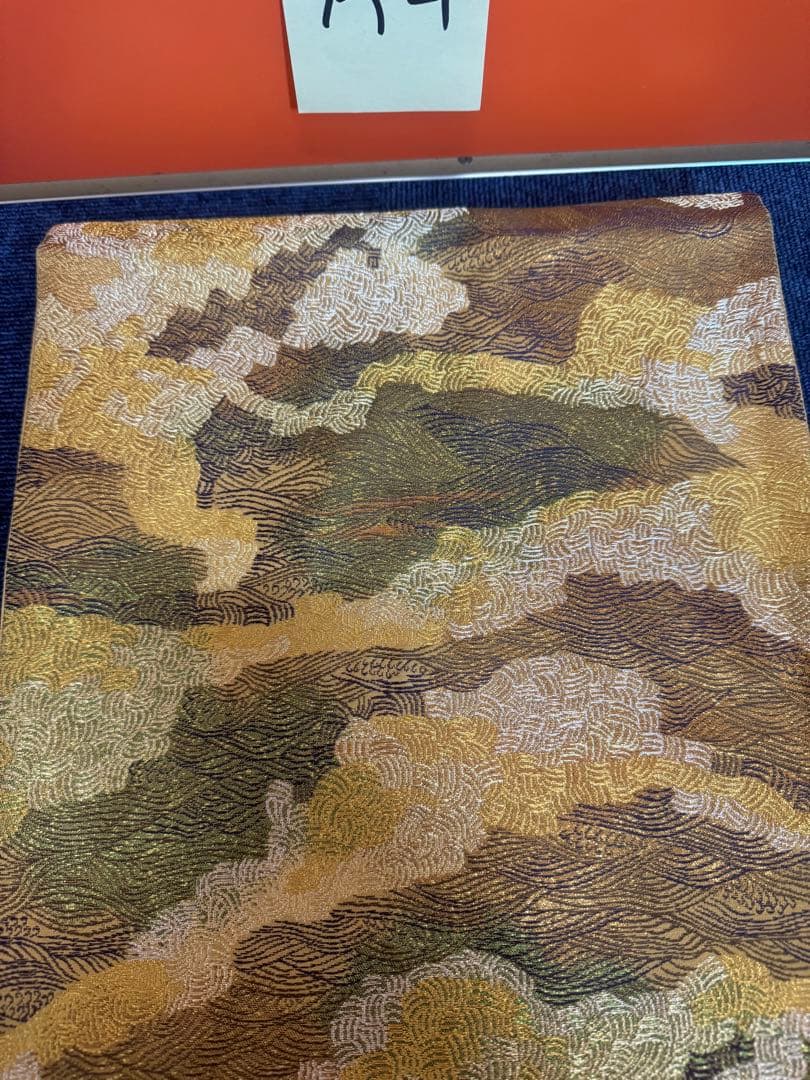 1920 袋帯 古代彫金紋  西陣織   金糸　高級上質上品　約440cm未使用