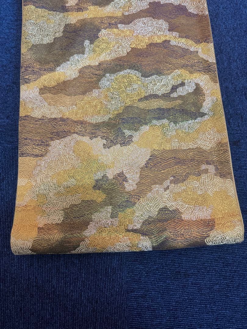 1920 袋帯 古代彫金紋  西陣織   金糸　高級上質上品　約440cm未使用