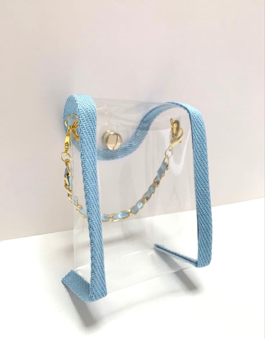 luv　すのチルソフビポーチ　水色　チャームなし　Man