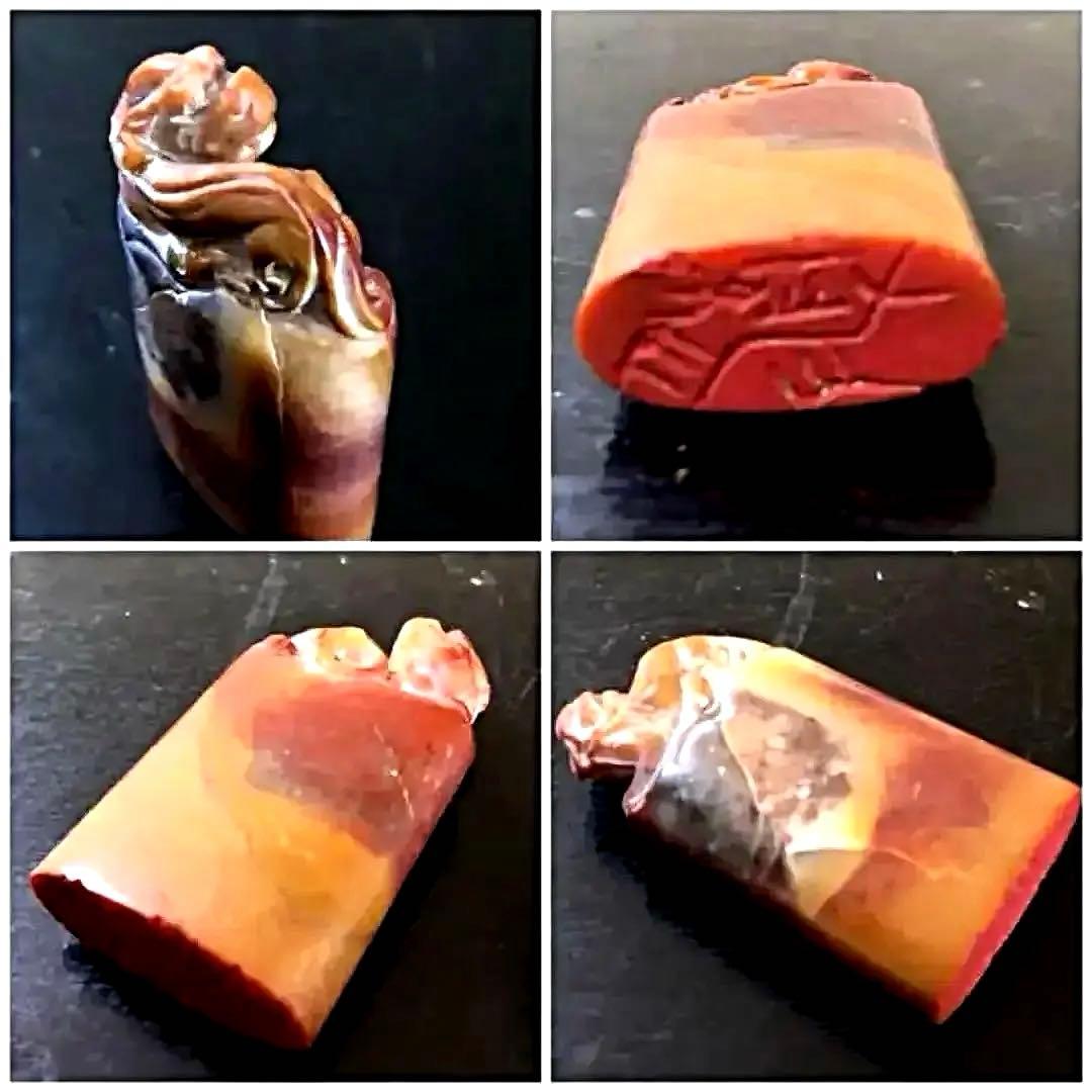 中国美術 時代 田黄石 瑠璃玉 印材 獅子彫刻