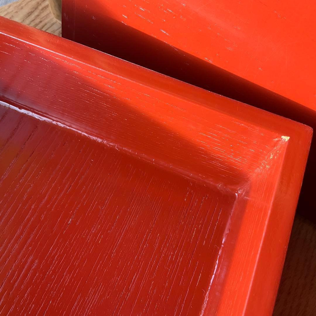 木製重箱 金箔装飾