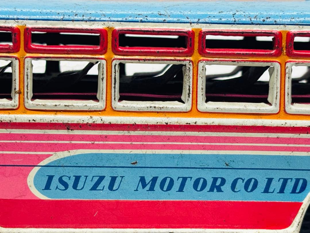 モ*ガ様 アサヒ玩具ATC当時物ブリキ☆いすゞ観光バス1950年代大型24㎝昭和