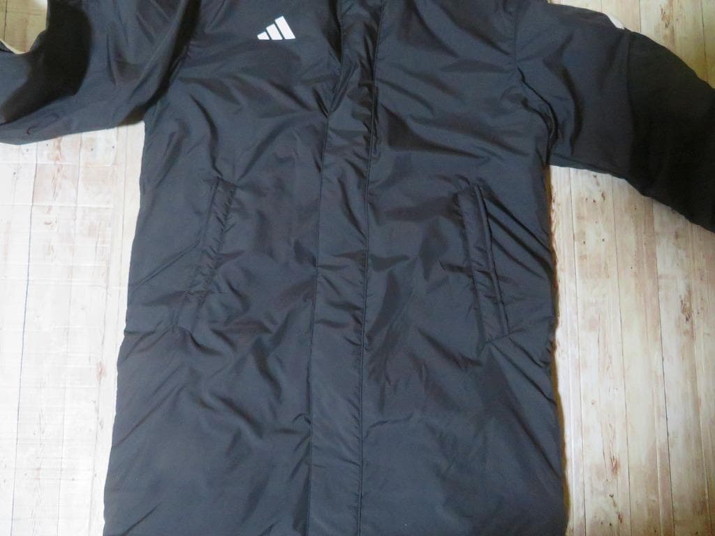★新品★adidasアディダス ベンチコート 黒・白【L】