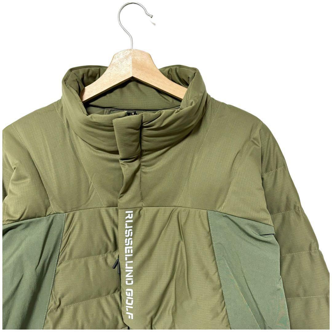 新品 ラッセルノ ゴルフ パデッド ジャケット カーキ　中綿 2XL 7
