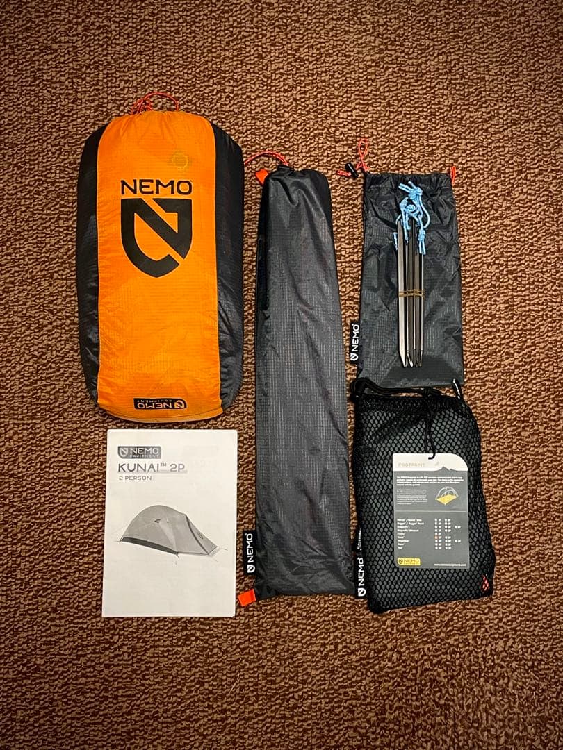 NEMO KUNAI 2P 山岳用4シーズンテント フットプリント付 ペグ未使用