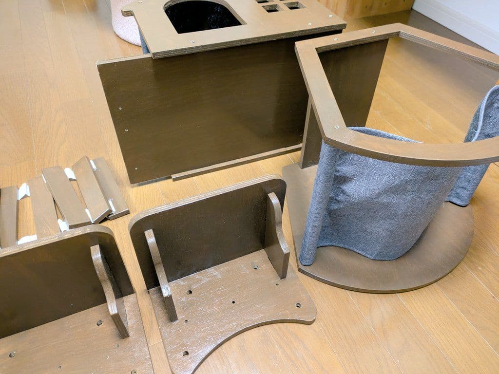 壁取り付け式キャットタワーセット