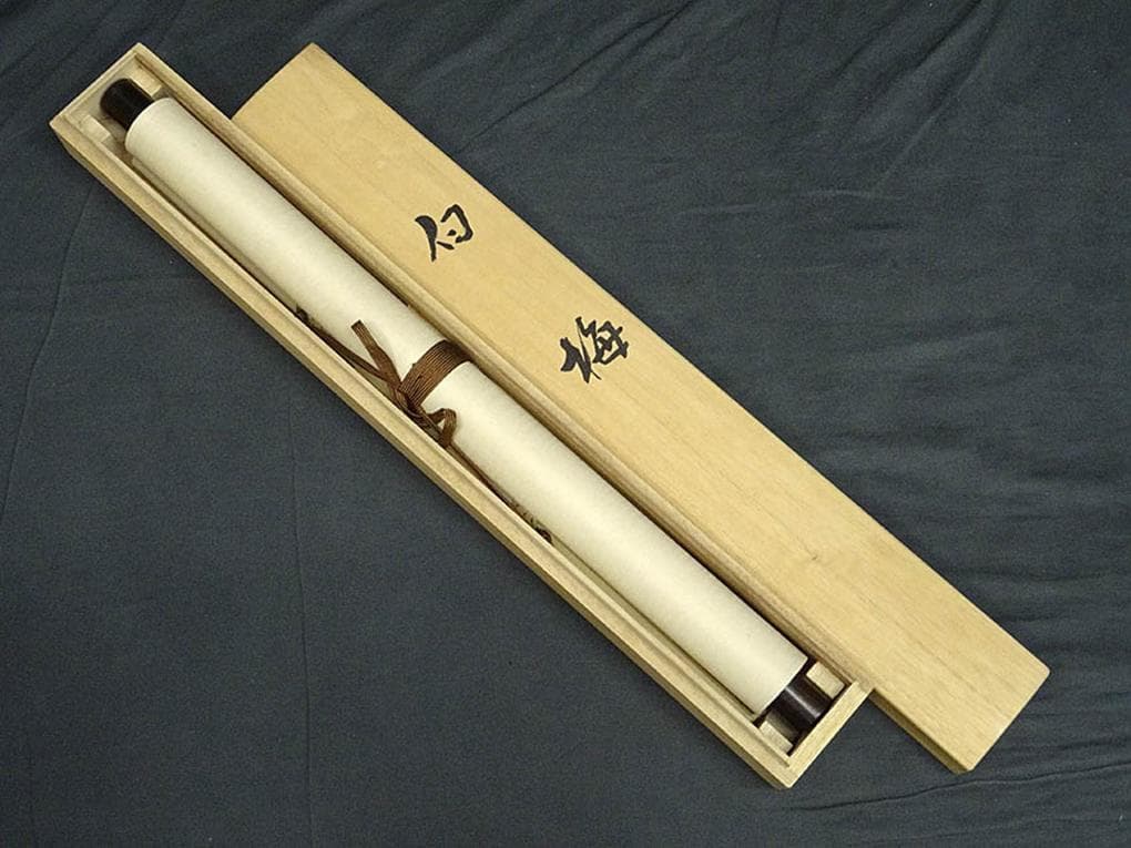 掛軸 八代玲華『白梅図』花鳥図 絹本 肉筆 共箱付 掛け軸 a040916