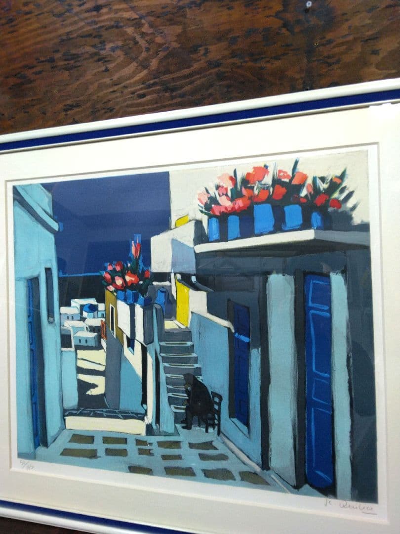 リトグラフ　ジャン・クロード・キリチ フランス　自筆サイン　限定　高級　額縁