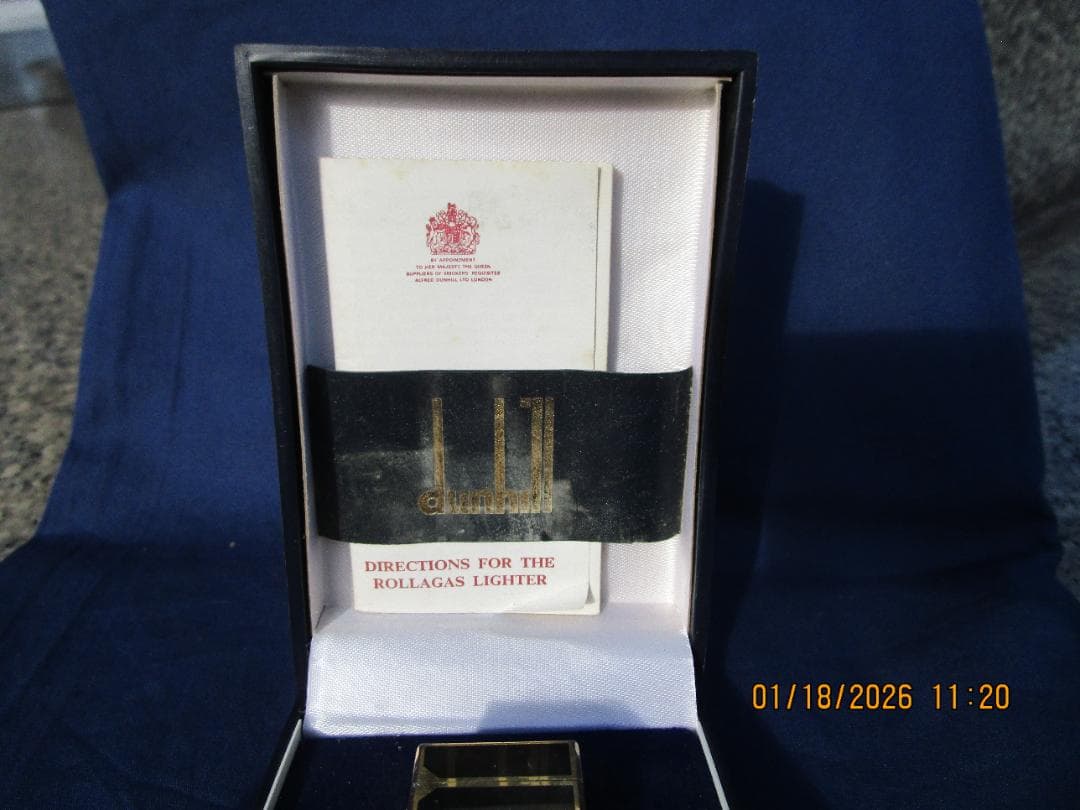 ダンヒル　ガスライター　箱・説明書あり　発火未確認　程度は良さそうです。