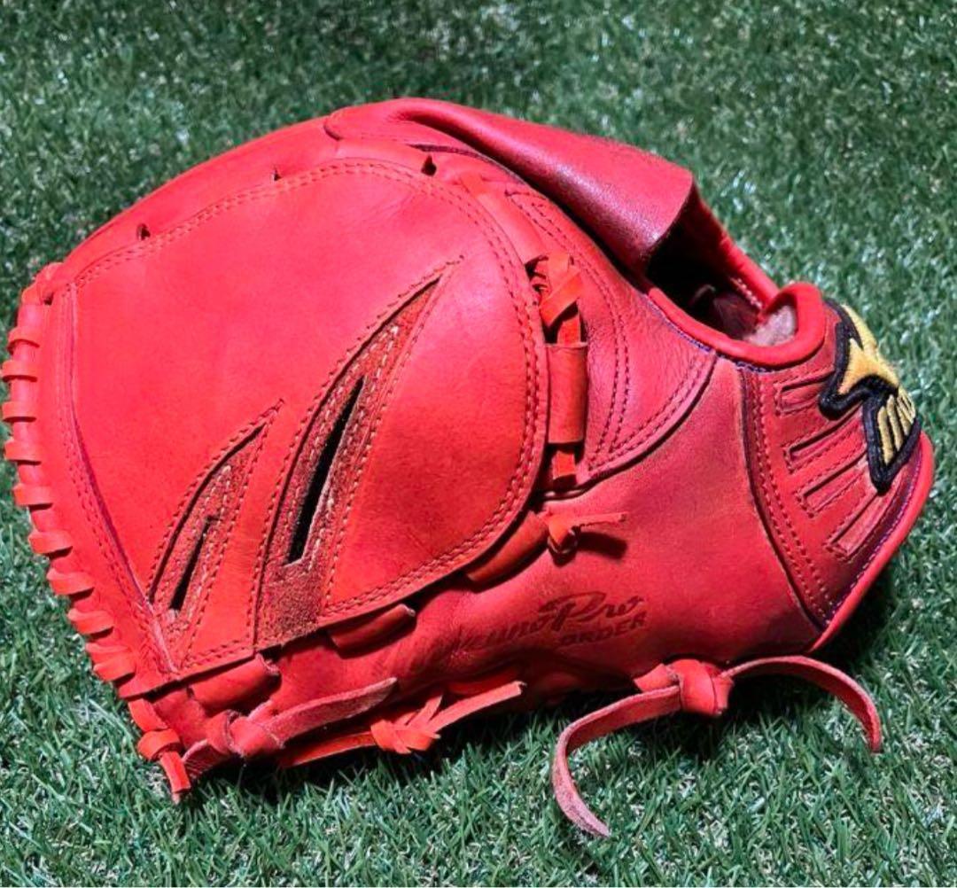 Mizuno プロモデル 硬式グローブ レッド