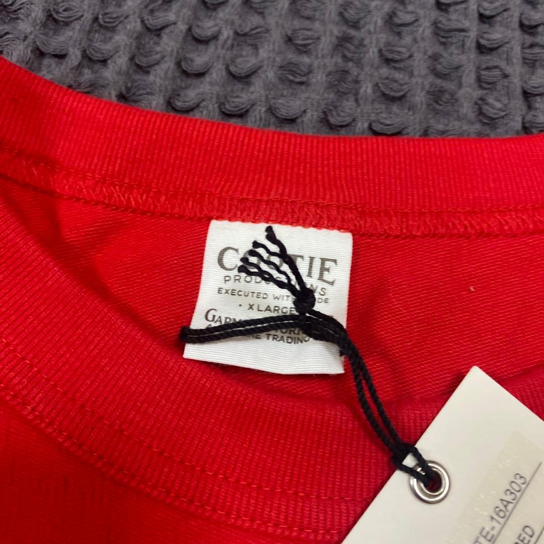 クーティー COOTIE フットボールシャツ NFL XL 赤 日本製 新品