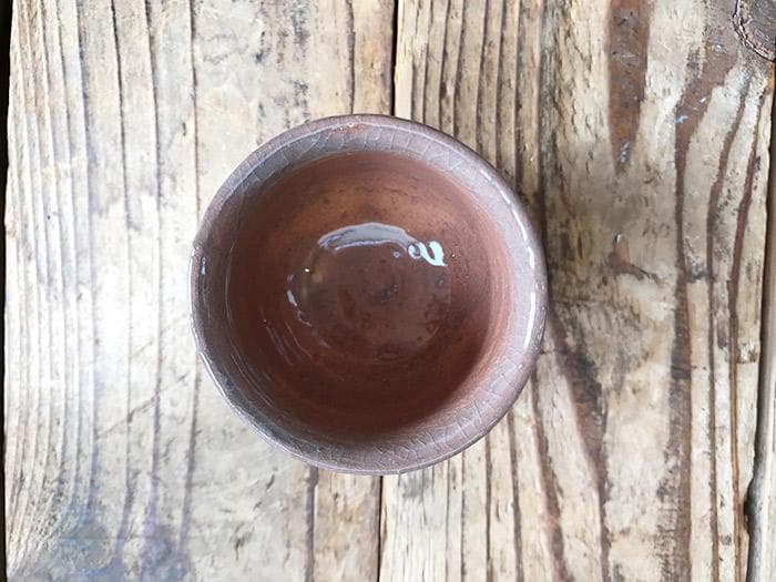 坂田泥華 ぐい呑　萩焼　共箱あり　銘あり　古物　中古　18.04.04-3