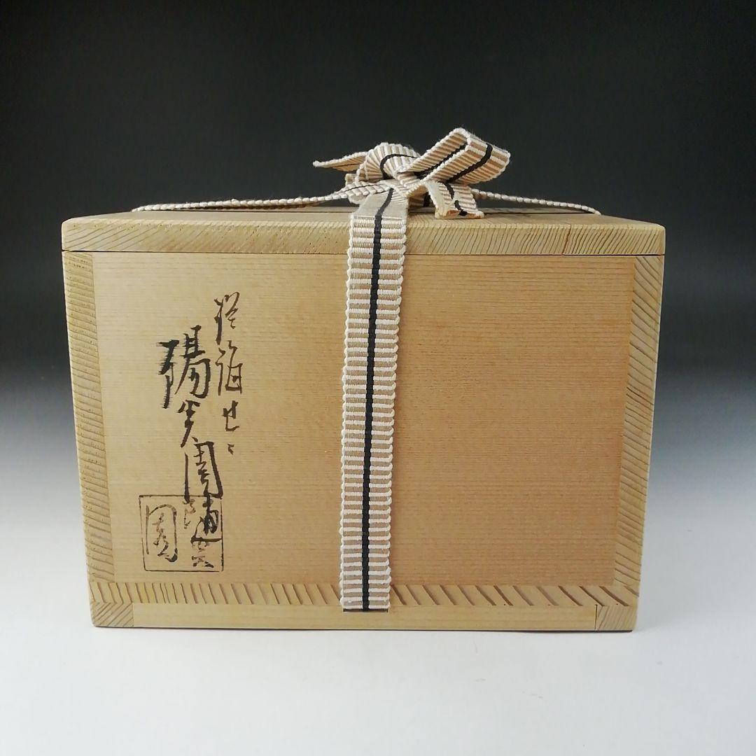 Ｔ４４３　茶碗　『安南写　梅唐草』『膳所焼』『淡海ぜぜ　陽炎園造』　共箱　茶道具