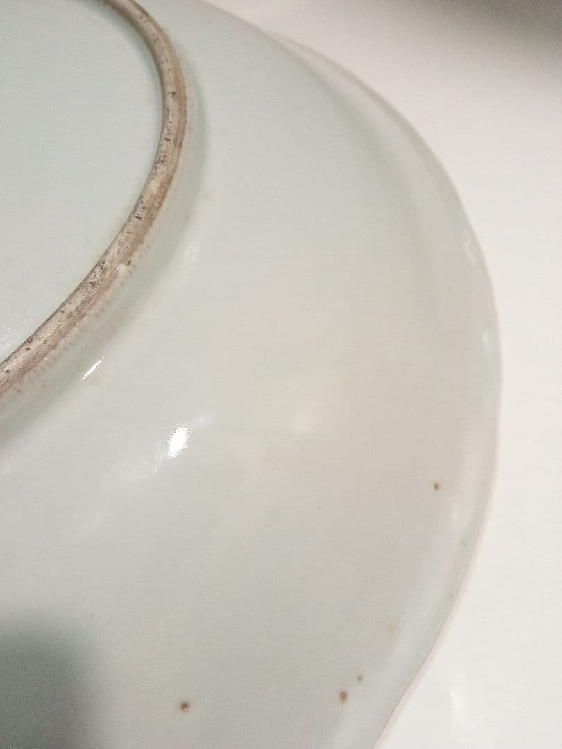 古伊万里　大皿　染付　日の出　山水　アンティーク