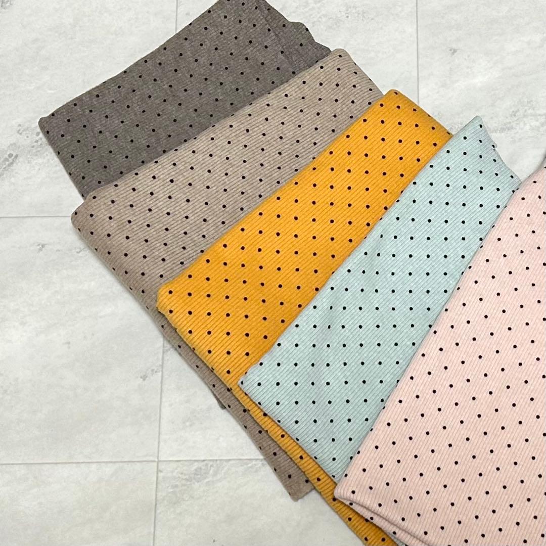 犬服ハンドメイド　起毛リブ　パフスリーブワンピ