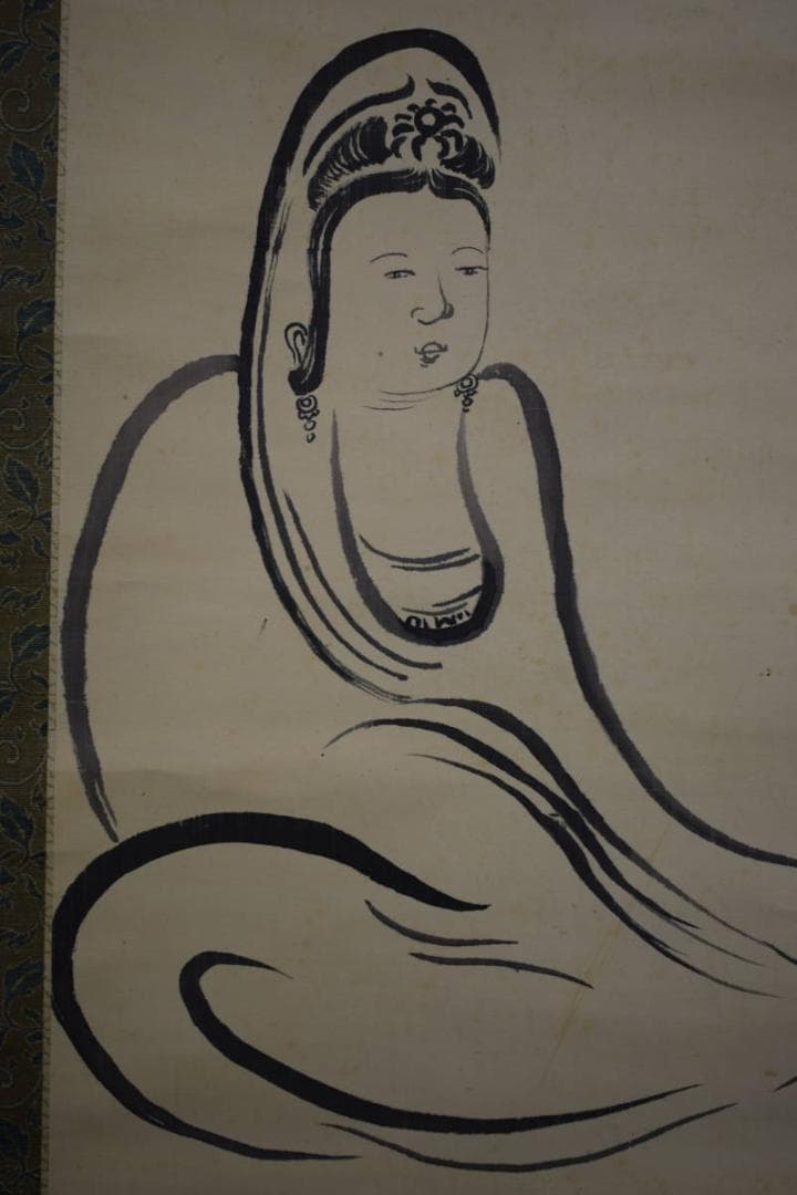 不詳/作者不詳/観音画賛/布袋屋掛軸HG-230