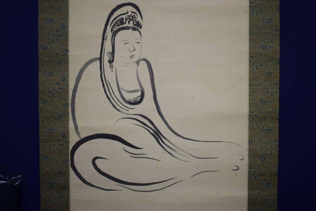 不詳/作者不詳/観音画賛/布袋屋掛軸HG-230