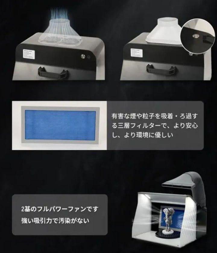 【新品】 AH-310 折りたたみ式 塗装ブース 強力ファン2点 LED照明付き