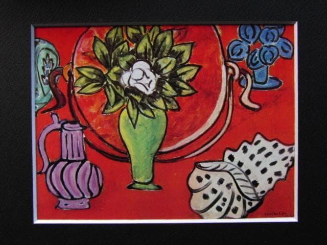 マティス「木蓮のある静物」、希少画集画、新品高級額、額装付
