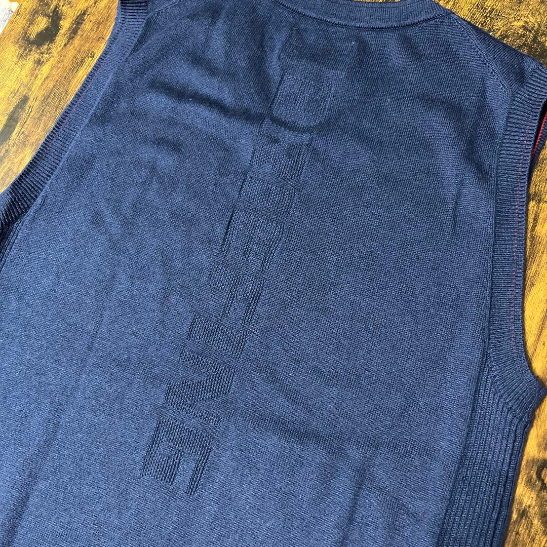 BRIEFING ブリーフィングVネックベスト シルク カシミヤ ネイビー S