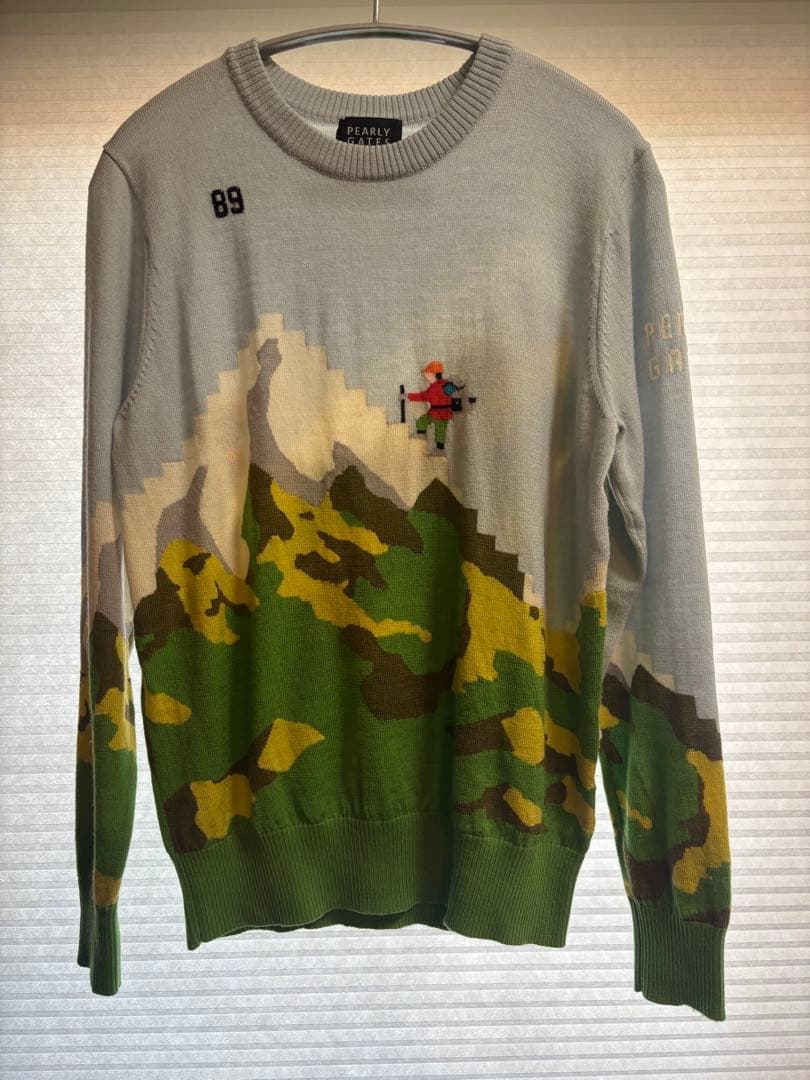 PEARLY GATES 山グラフィック セーター レディースゴルフサイズ1