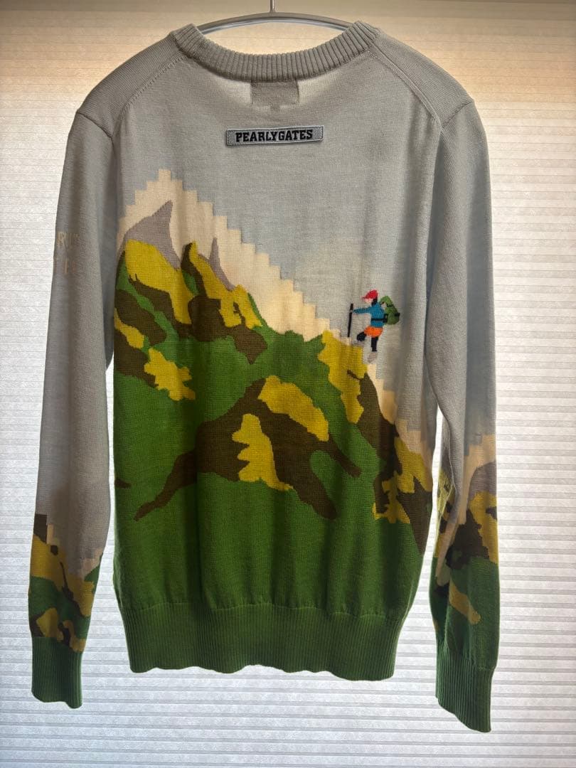 PEARLY GATES 山グラフィック セーター レディースゴルフサイズ1
