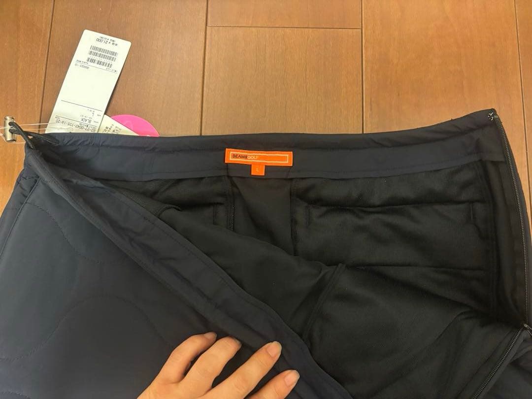 Beamsゴルフ ブラック キルティングスカート Lサイズ
