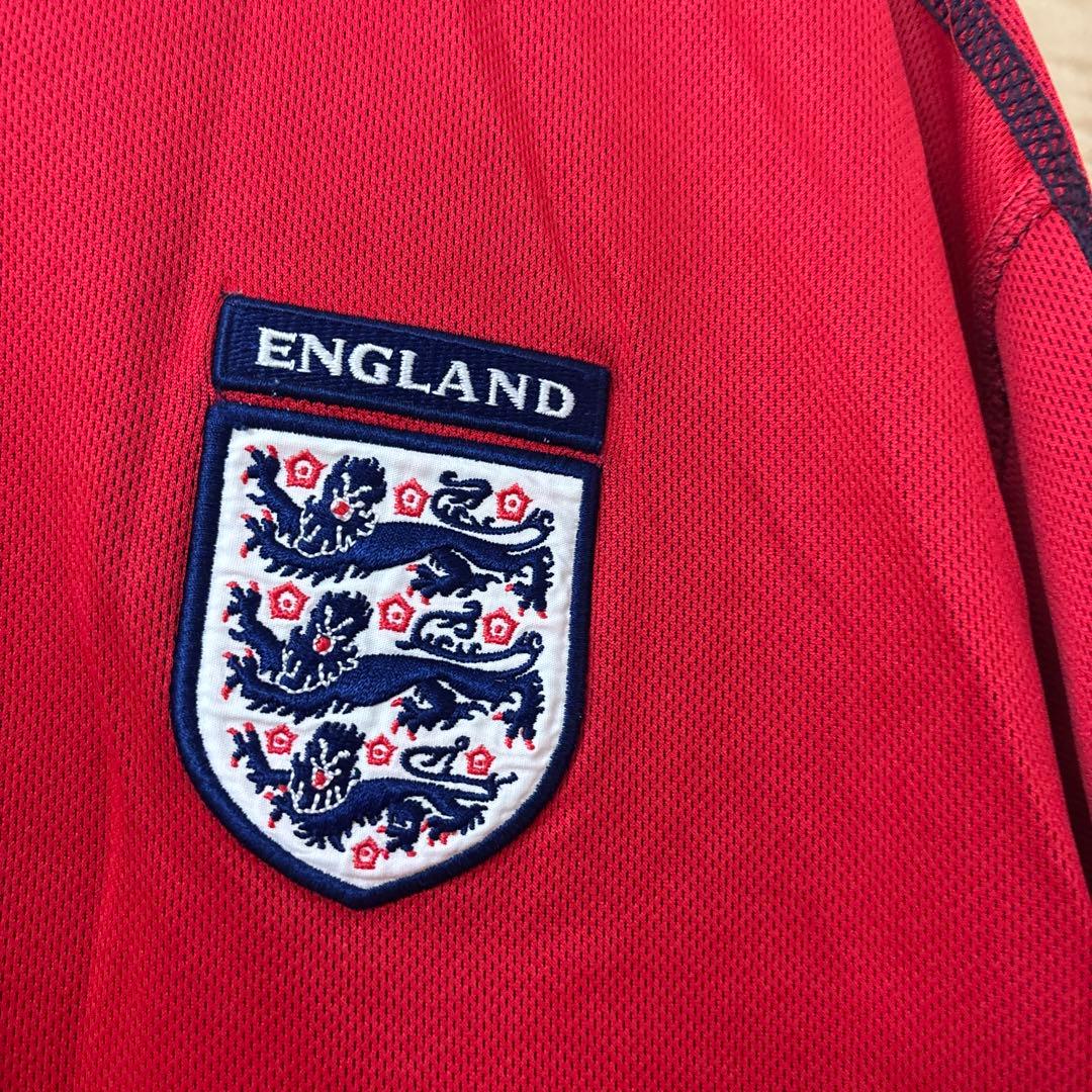 【珍品】イングランド代表 UNBRO ネイビー/レッド 長袖シャツ 10