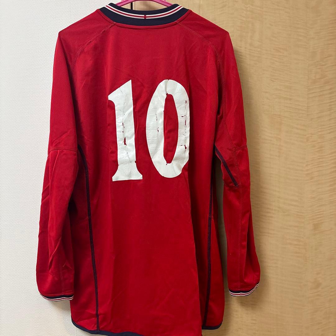 【珍品】イングランド代表 UNBRO ネイビー/レッド 長袖シャツ 10