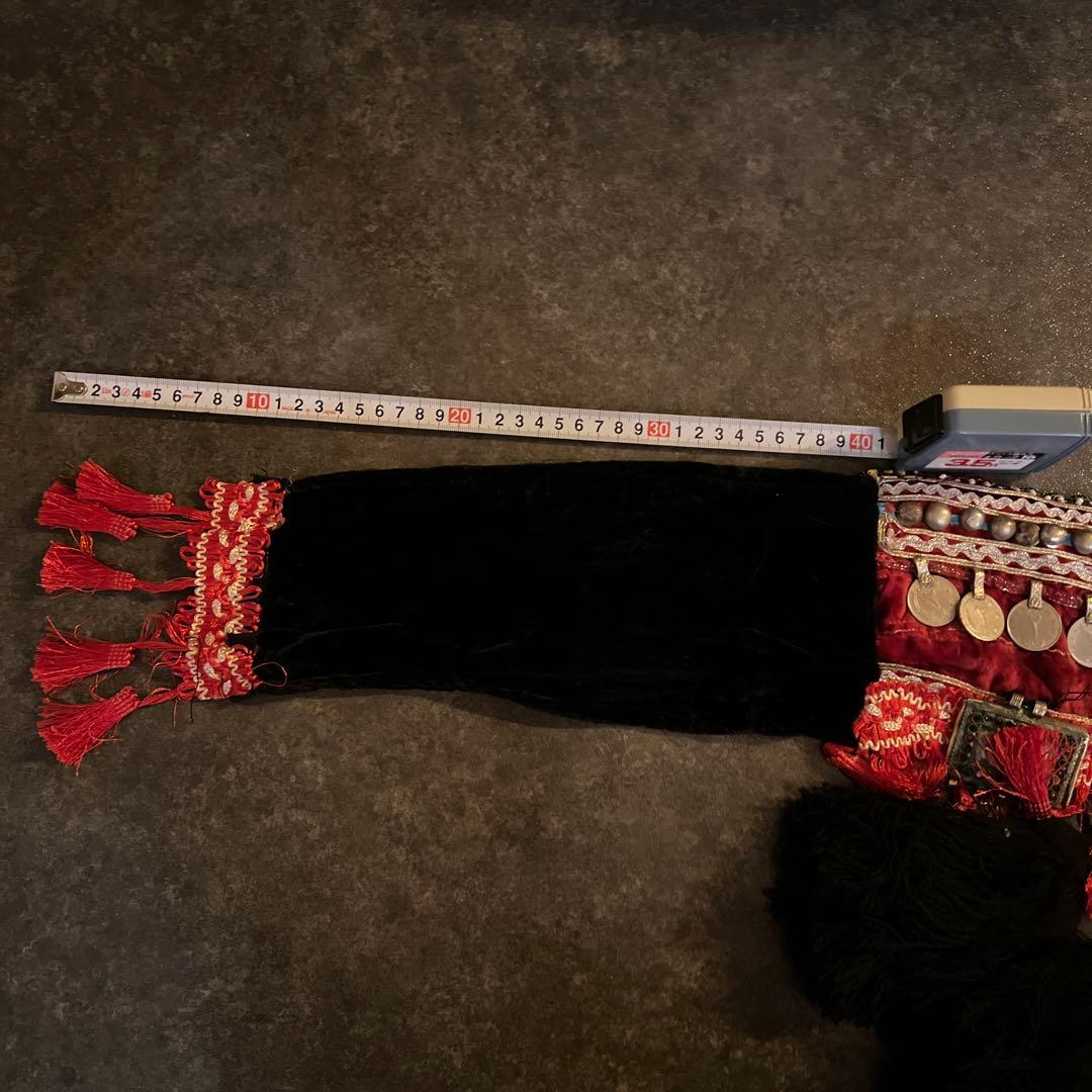 ベリーダンス　衣装　トライバル　フュージョン　赤　黒