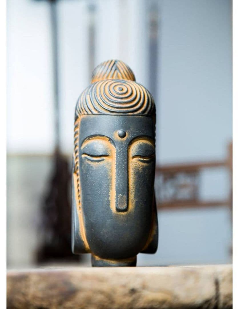 禅意無相仏頭 茶寵 文机 玄関 置物 装飾品 工芸品 美術品 置物