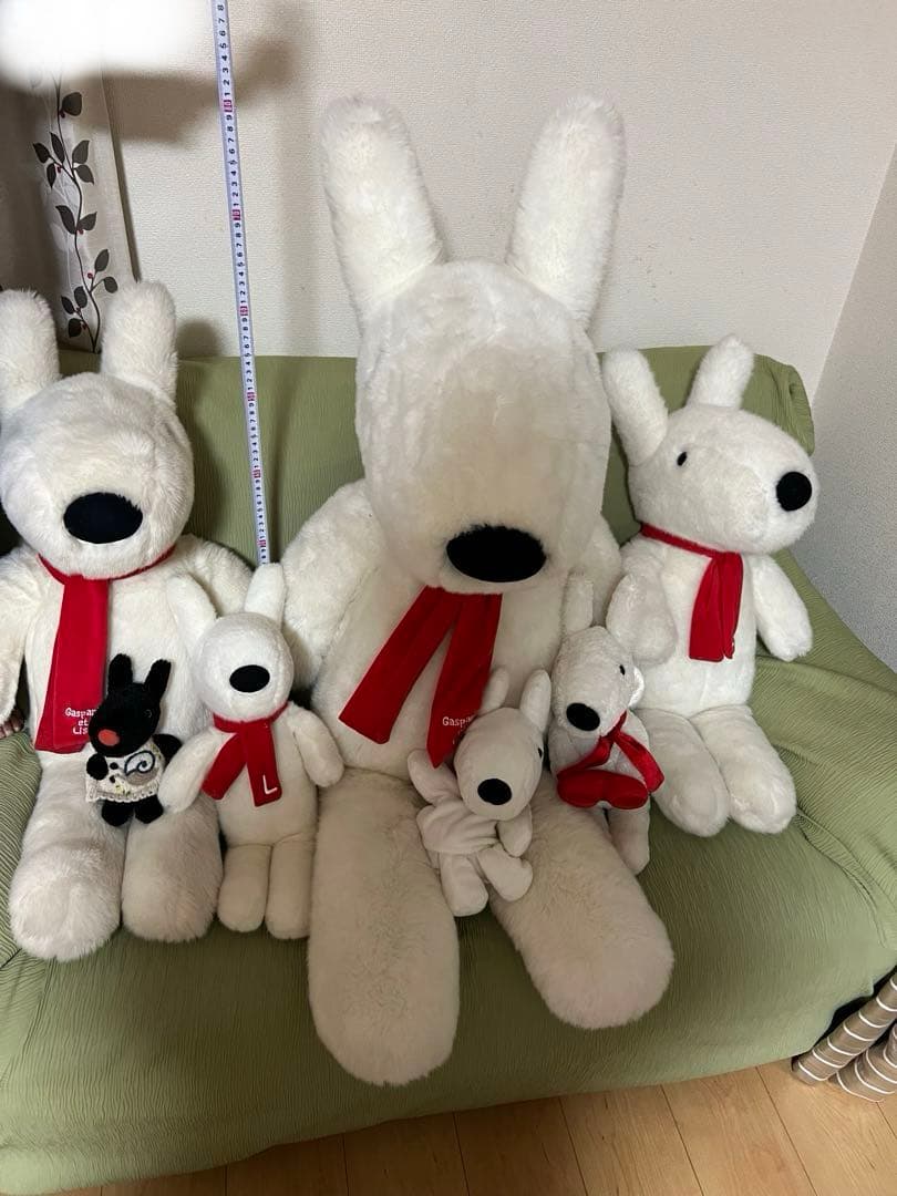 りさとガスパールのりさのぬいぐるみのセット（全長75.85.120センチ）