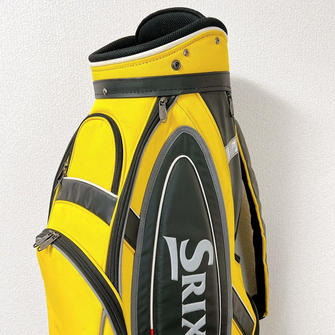 SRIXON スリクソン キャディバッグ 9型 5分割 黄色ゴルフバッグフード付