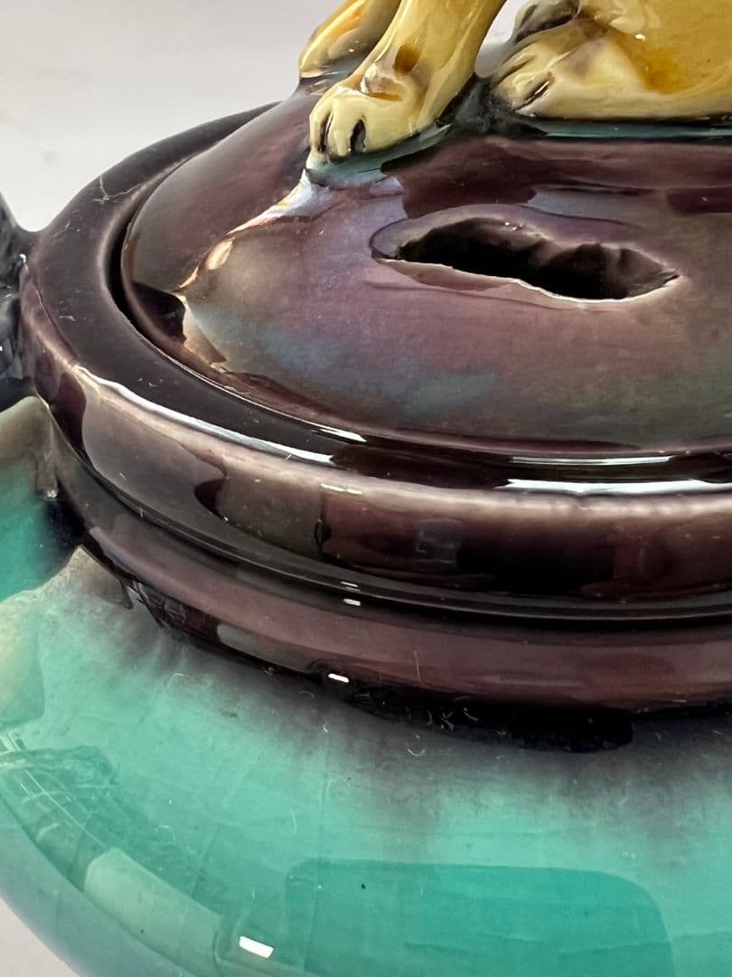 彩釉 久谷焼 香炉 徳田八十吉(正彦)