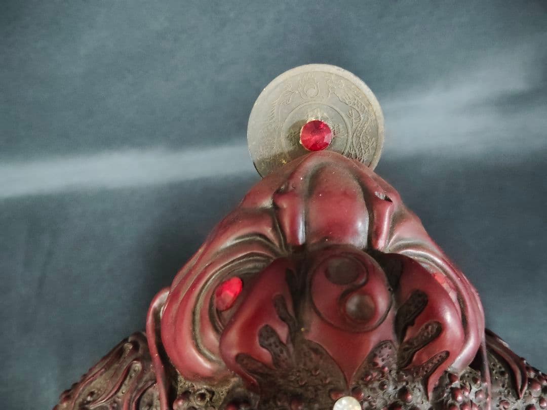 ​【特大・重量4.3kg】風水 銭蛙（ぜにがえる） 三本脚の蛙 縁起物 置物